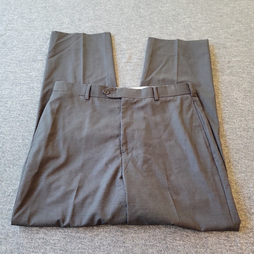 Brooks Brothers Country Club Pants Mens 35x30 Saxxon Madison Gray Wool Made USA